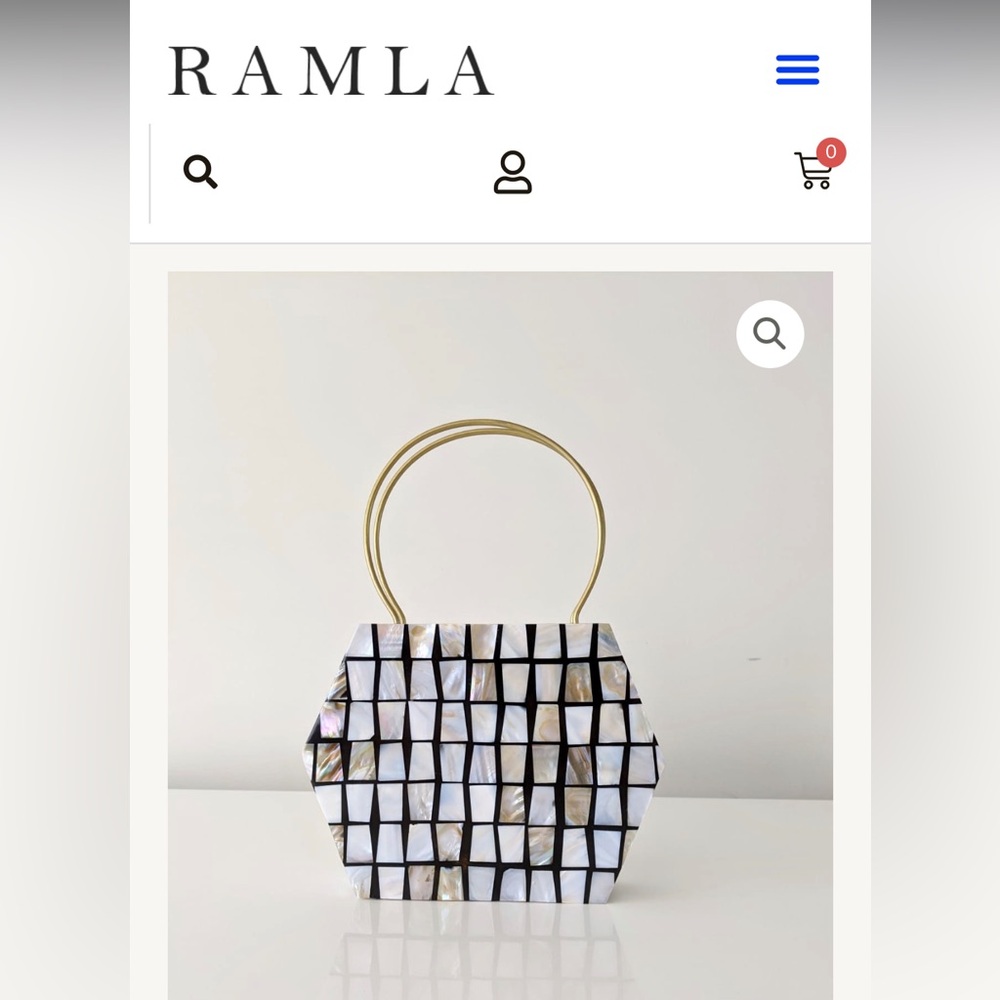 NEW - RAMLA Pearly Shell Clutch - Picture 5 of 11